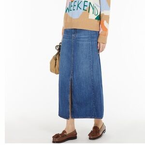 💙♥️💙 Weekend Max Mara Gesso Front Slit Denim Skirt